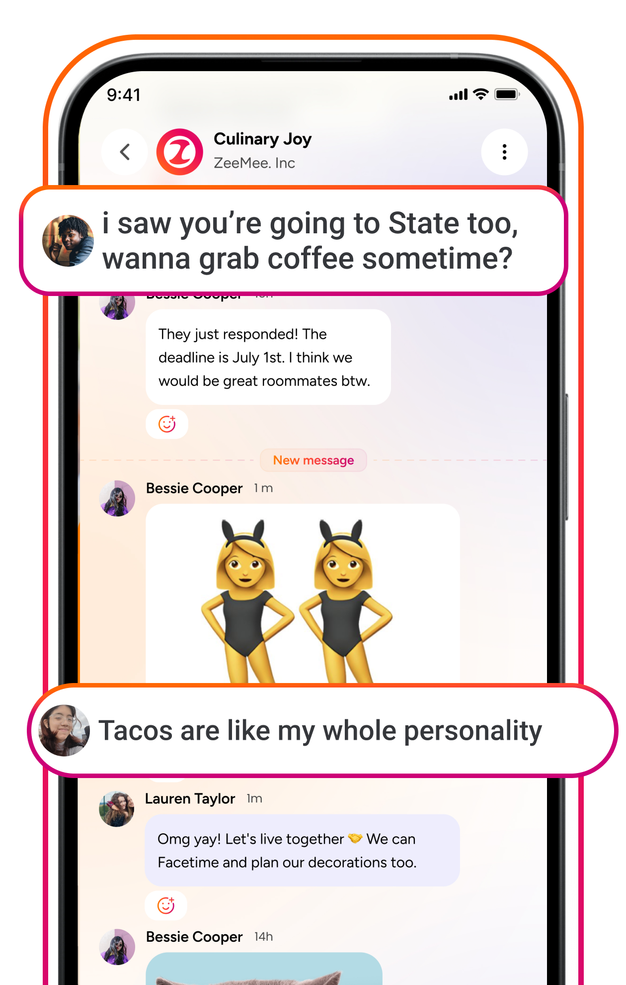 chat with other students